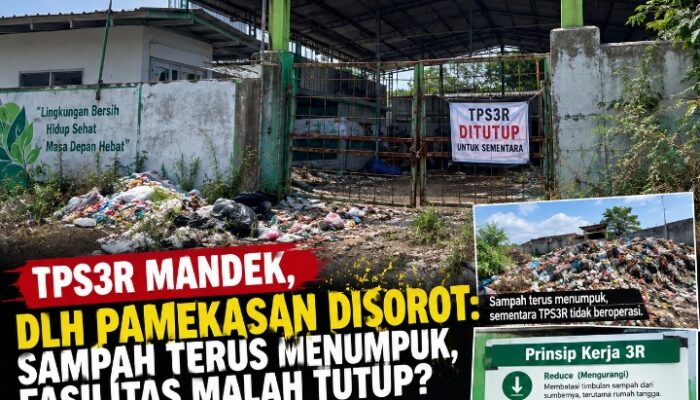 TPS3R Mandek, DLH Pamekasan Disorot: Sampah Terus Menumpuk, Fasilitas Malah Tutup?